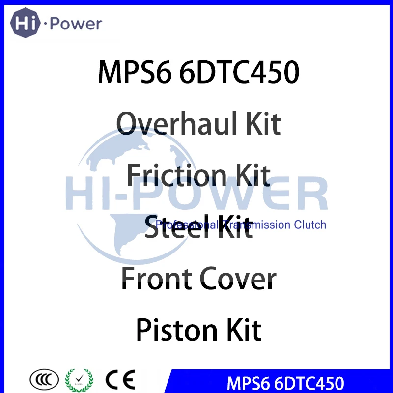 MPS6 6DTC450 Pistons Kit 209300A / Overhual Kit / Friction Kit / Steel Kit / Front Cover
MPS6 6DTC450 Pistons Kit 209300A / Overhual Kit / Friction Kit / Steel Kit / Front Cover