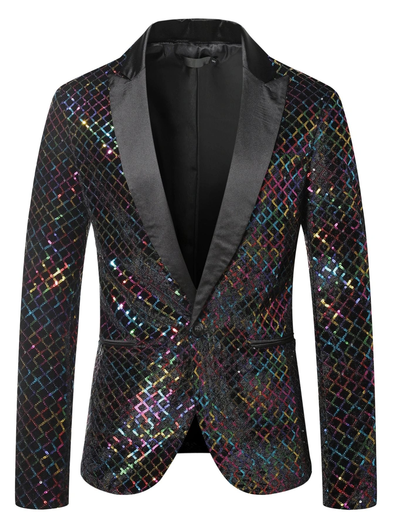 Stylish Sequin Plaid Blazer Wedding Jacket Silver Men Fashion Dress Suit Slim Fit Button Tuxedo Male Party Stage Costume Homme
Stylish Sequin Plaid Blazer Wedding Jacket Silver Men Fashion Dress Suit Slim Fit Button Tuxedo Male Party Stage Costume Homme