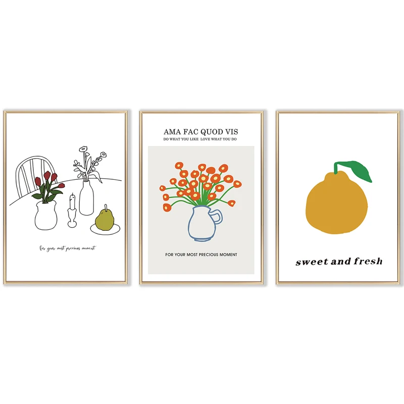 Sweet Fresh Orange Flower Vase Canvas Art Prints Nordic Plants Fruit Wall Paintings Kitchen Dinning Room Poster Picture Decor
Sweet Fresh Orange Flower Vase Canvas Art Prints Nordic Plants Fruit Wall Paintings Kitchen Dinning Room Poster Picture Decor