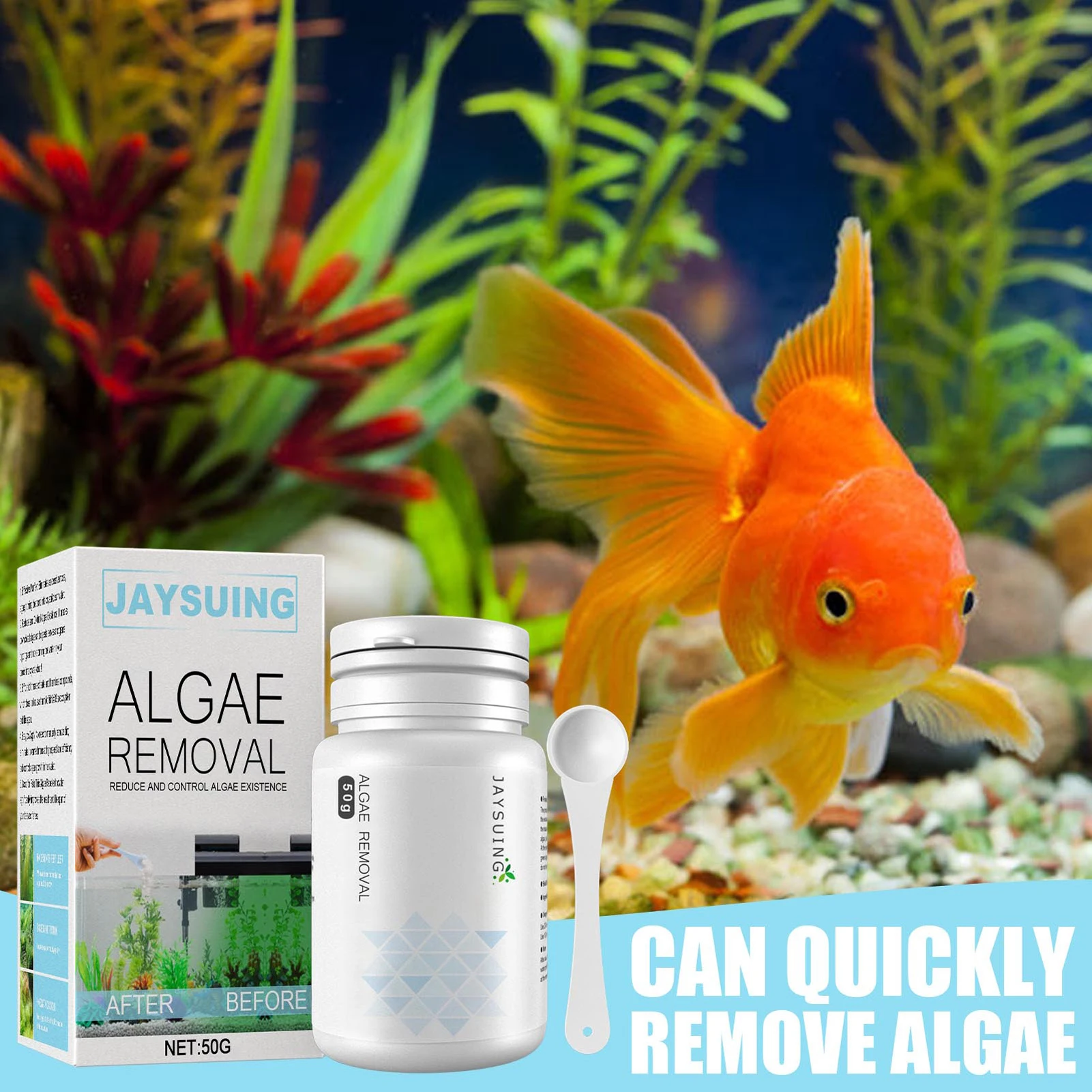 Fish Tank Cleaning Powder Algae Removal Agent Spoon Tank Moss Remover Aquarium Cleaning Powder Sludge Destroyer Pond Cleaner
Fish Tank Cleaning Powder Algae Removal Agent Spoon Tank Moss Remover Aquarium Cleaning Powder Sludge Destroyer Pond Cleaner