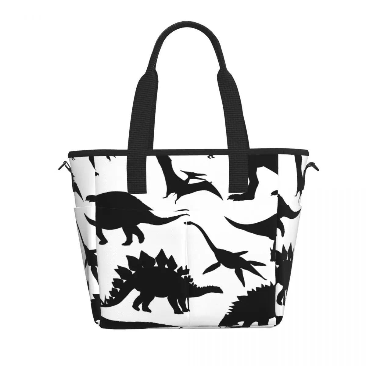 Waterproof Picnic Lunch Bag Black Dinosaur Silhouettes Lunch Box Printing Thermal Bag
Waterproof Picnic Lunch Bag Black Dinosaur Silhouettes Lunch Box Printing Thermal Bag