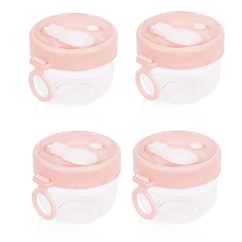 4 Pcs Overnight Oats Container With Lids And Spoons, 20 Oz Oats Jars Container For Milk, Fruit And Salad Storage (Pink)
4 Pcs Overnight Oats Container With Lids And Spoons, 20 Oz Oats Jars Container For Milk, Fruit And Salad Storage (Pink)