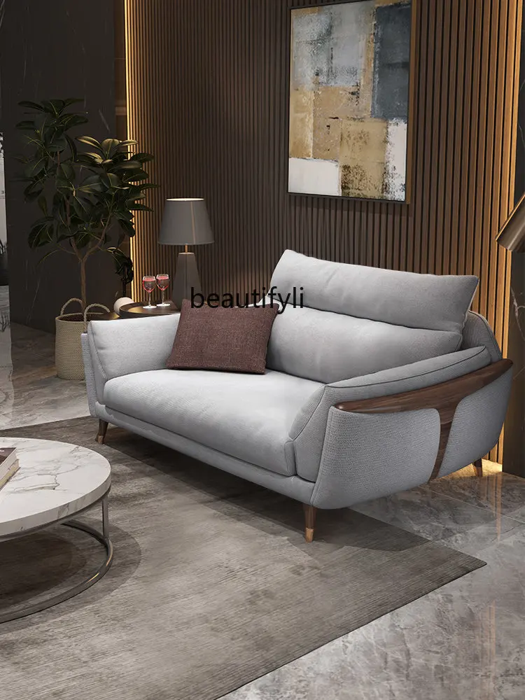 

Диван из хлопковой и льняной ткани, Одноместный простой современный тканевый диван для гостиной с прямым рядом, для маленькой квартиры