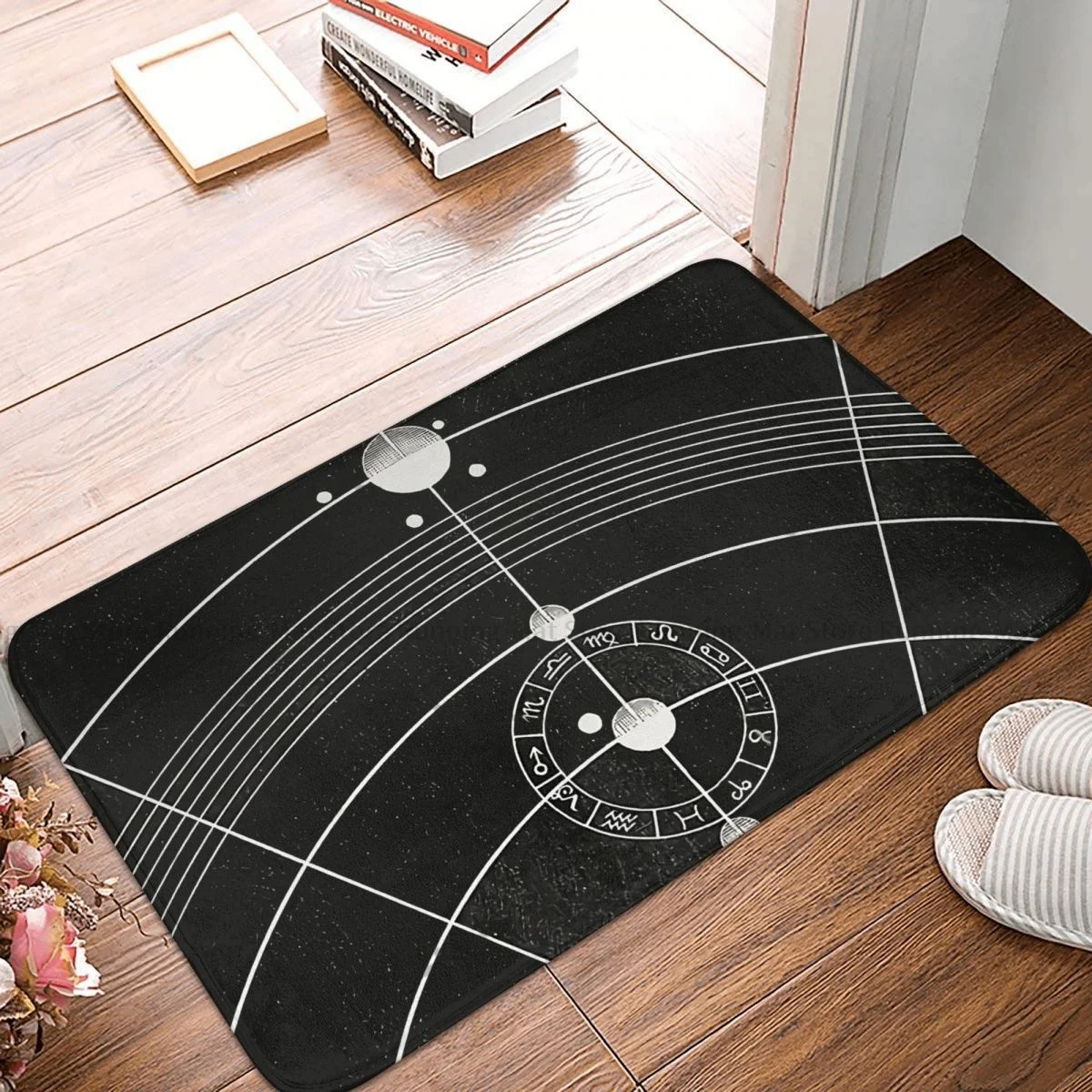 

Non-slip Doormat Living Room Mat Sun Chart Vintage Solar Diagram Hallway Carpet Entrance Door Rug Home Decor