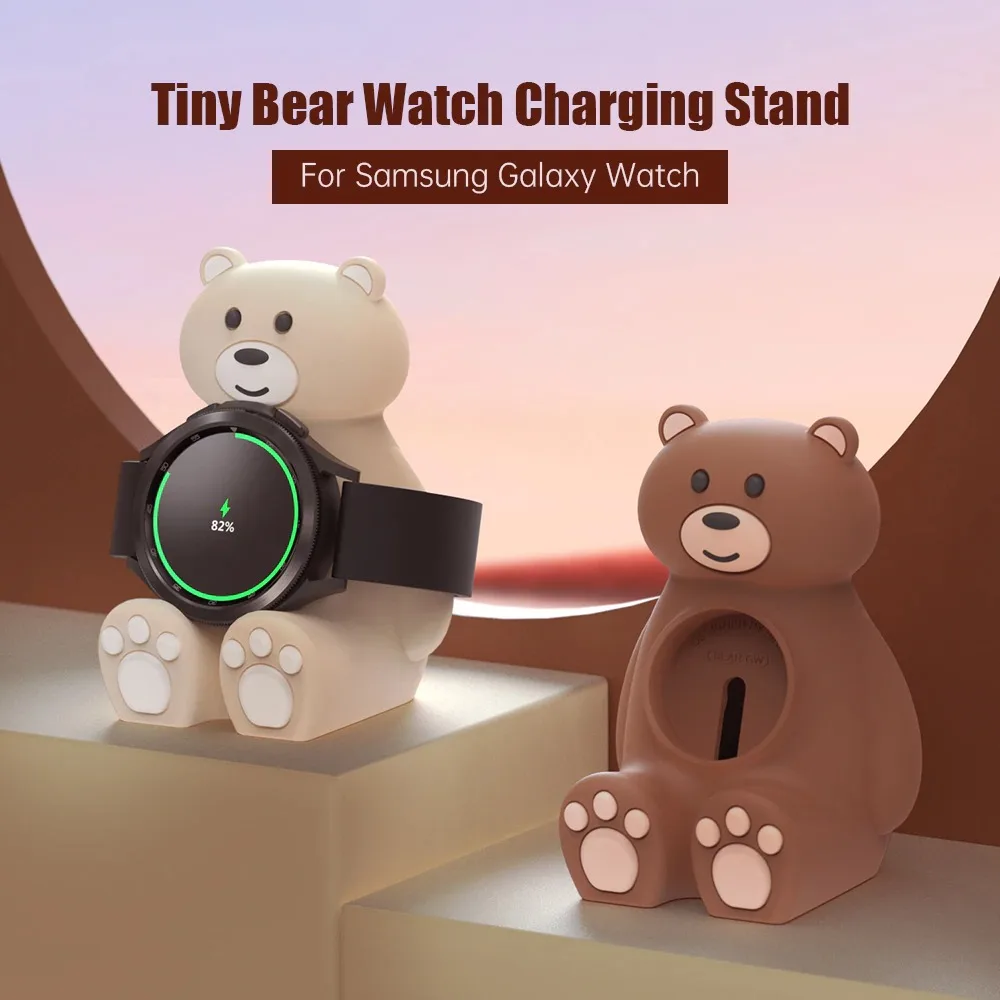 Silicone Apple Watch Charger Stand Holder Station Dock For Samsung Galaxy Watch 4 iWatch 7/6/SE/5/4/3/2/1 Bear Charging Stand
Silicone Apple Watch Charger Stand Holder Station Dock For Samsung Galaxy Watch 4 iWatch 7/6/SE/5/4/3/2/1 Bear Charging Stand