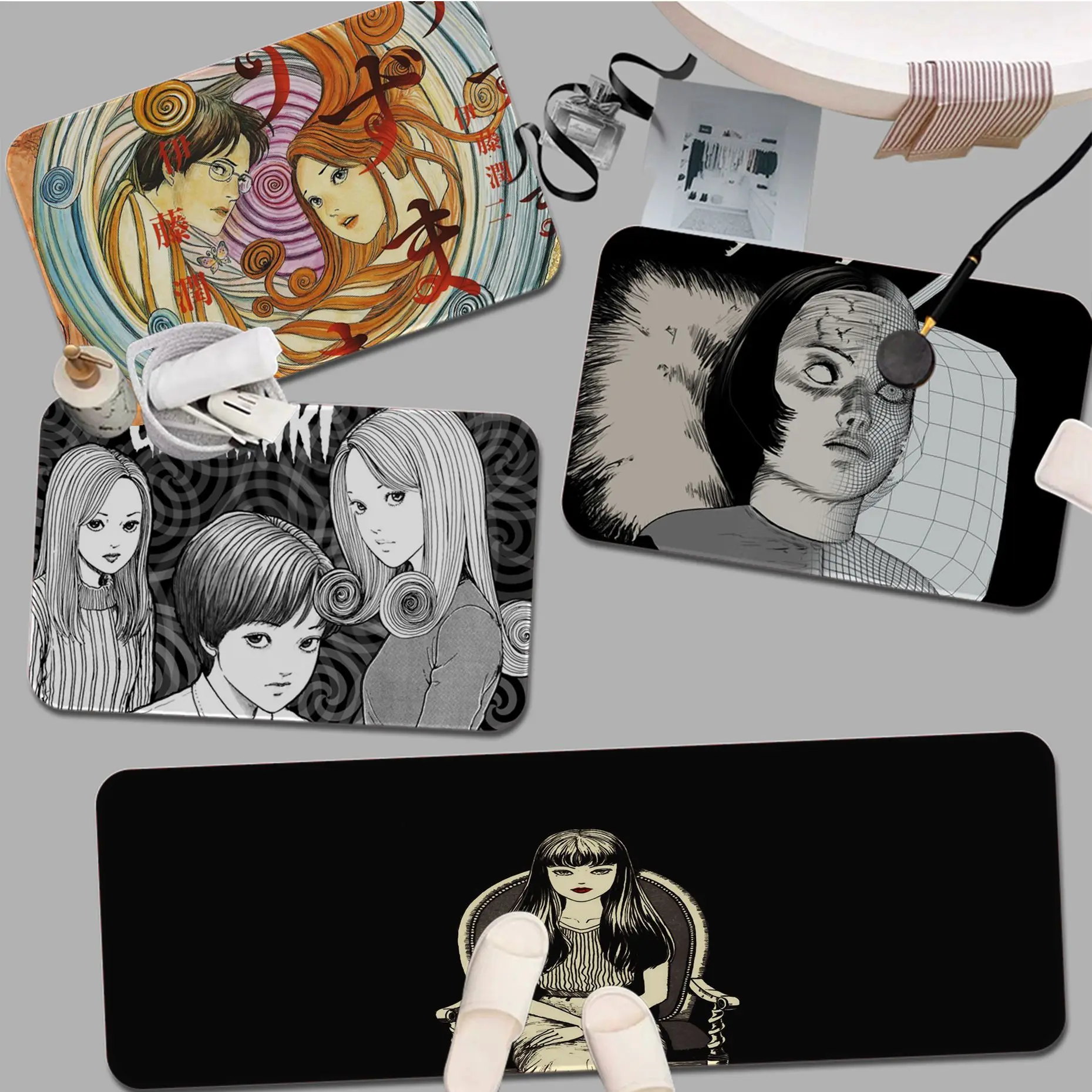 Junji Ito Floor Mat Floor Mat Retro Multiple Choice Living Room Kitchen Rug Non-Slip Modern Home Decor 
Junji Ito Floor Mat Floor Mat Retro Multiple Choice Living Room Kitchen Rug Non-Slip Modern Home Decor