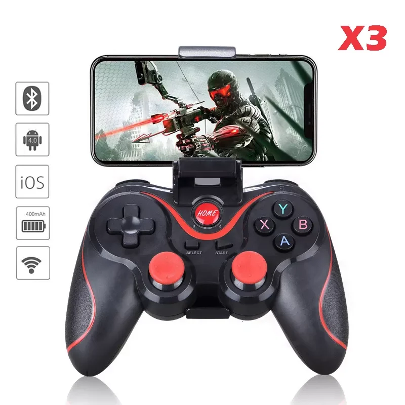 NEW2023 Gamepad X3 Wireless Bluetooth Joystick Android Game Console Controller BT4.0 Game Pad For Mobile Tablet TV Box Holder
NEW2023 Gamepad X3 Wireless Bluetooth Joystick Android Game Console Controller BT4.0 Game Pad For Mobile Tablet TV Box Holder
