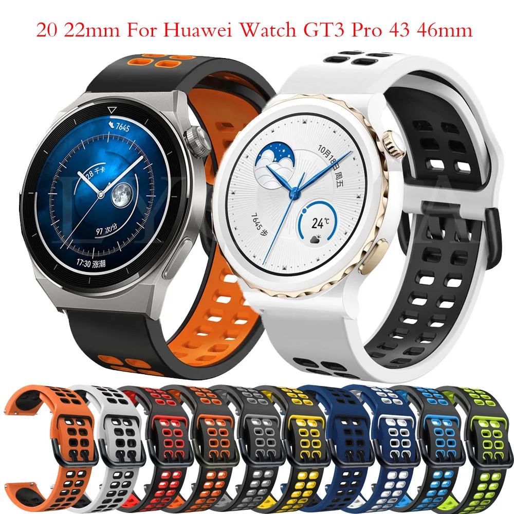 20mm 22mm Silicone WatchBand Strap For Huawei Watch GT2 GT 3 Pro 46mm 42mm Smart Wristband Bracelet For GT3 43mm WristStrap
20mm 22mm Silicone WatchBand Strap For Huawei Watch GT2 GT 3 Pro 46mm 42mm Smart Wristband Bracelet For GT3 43mm WristStrap