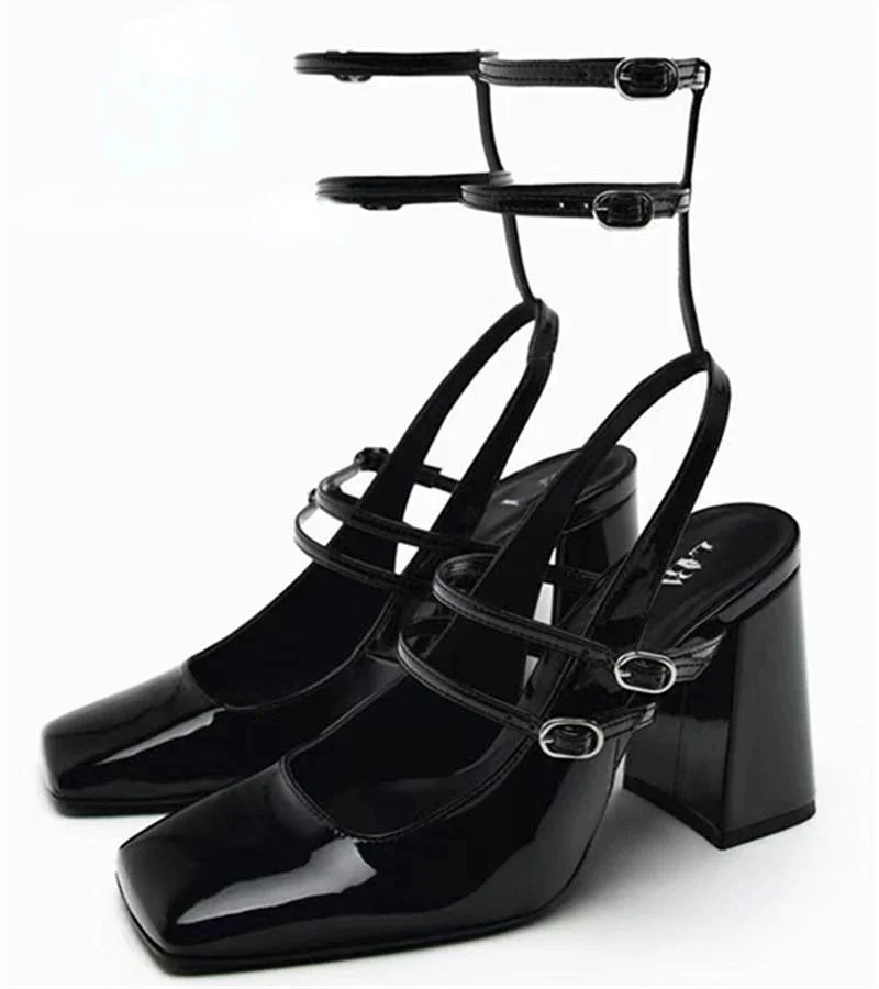 Square Toe Women's Mary Jane High Heels Pumps Chunky Heel Summer Women Sandals Black Comfy Fashion Designer High Heel Sandals
Square Toe Women's Mary Jane High Heels Pumps Chunky Heel Summer Women Sandals Black Comfy Fashion Designer High Heel Sandals