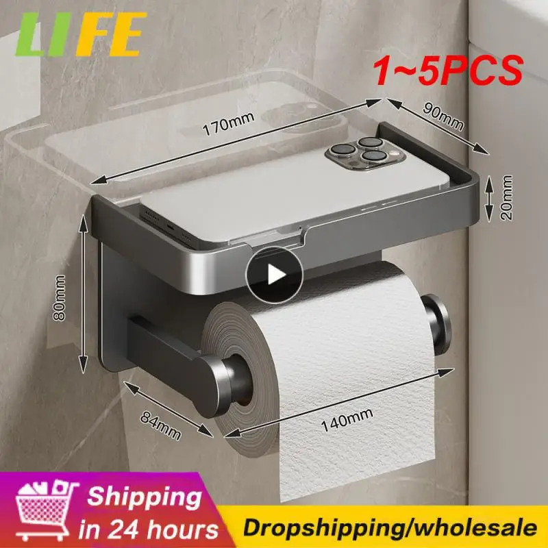 1~5PCS Large Toilet Paper Holder Wall-Mounted Paper Roll Holder With Storage Tray Toilet Organizer Phone Stand Bathroom
1~5PCS Large Toilet Paper Holder Wall-Mounted Paper Roll Holder With Storage Tray Toilet Organizer Phone Stand Bathroom
