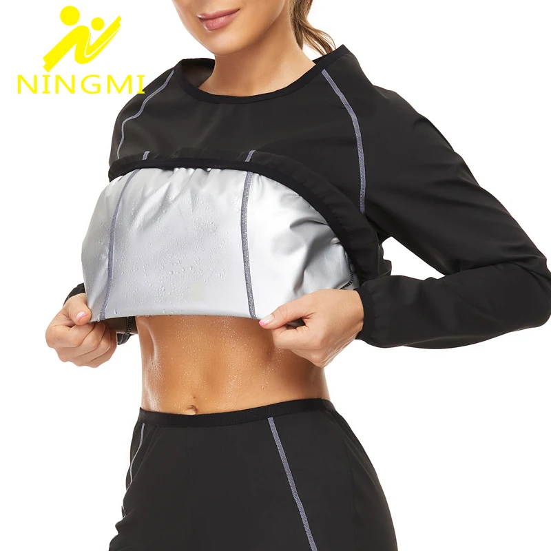 NINGMI Thermo Sweat Women Sauna Shaper Shirt Yoga Top Slimming Long Sleeve Waist Trainer Gym Fitness Hot Workout Zipper Shirts
NINGMI Thermo Sweat Women Sauna Shaper Shirt Yoga Top Slimming Long Sleeve Waist Trainer Gym Fitness Hot Workout Zipper Shirts