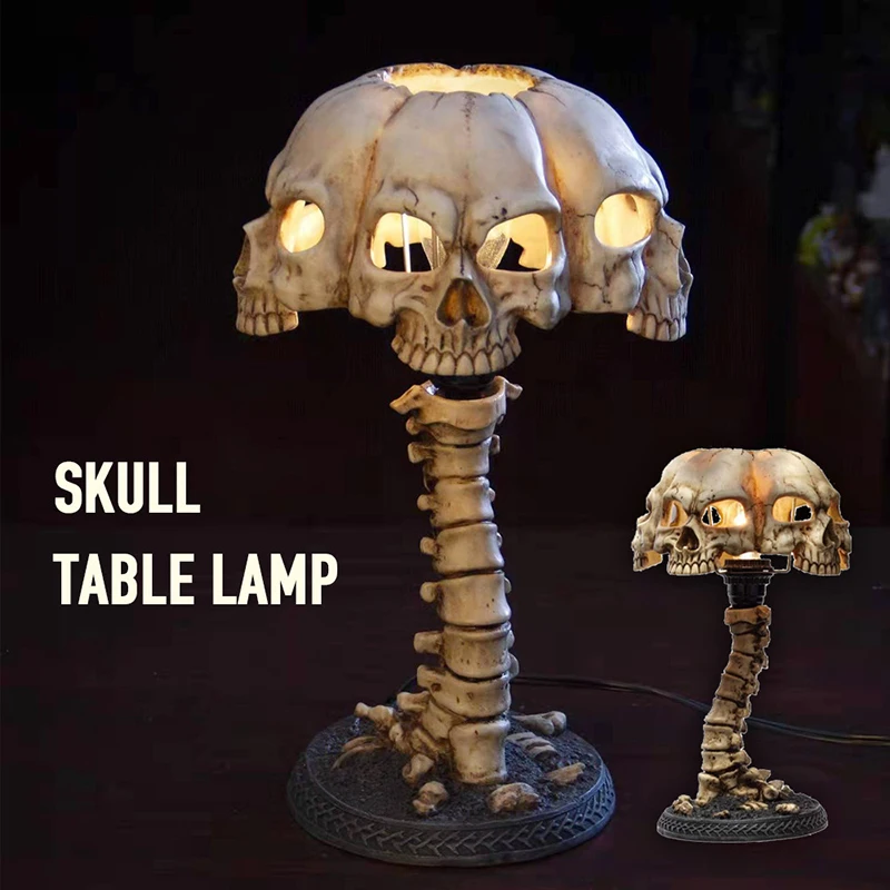 Skull Table Lamp Skeleton Horror 3D Statue Creative Party Ornament Prop Halloween Home Decoration Atmosphere Lamp Night Light
Skull Table Lamp Skeleton Horror 3D Statue Creative Party Ornament Prop Halloween Home Decoration Atmosphere Lamp Night Light