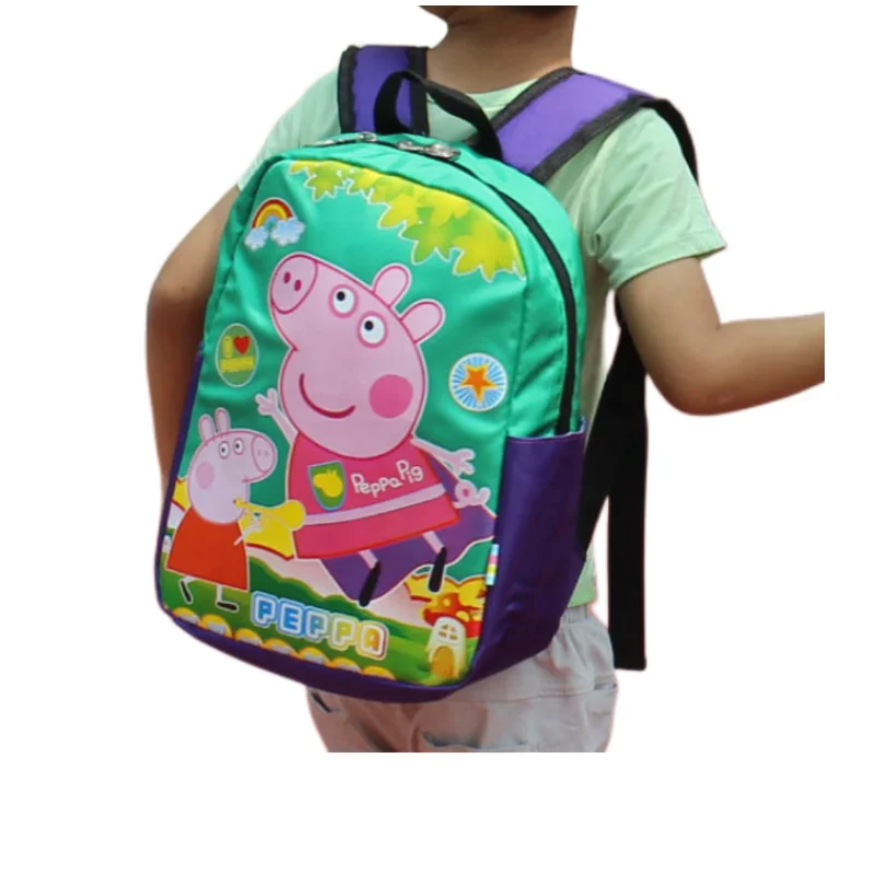

Peppa Pig Anime Kawaii Cute Kindergarten School Bag Boys and Girls Cartoon Personality Children's Backpack Fashion Birthday Gift