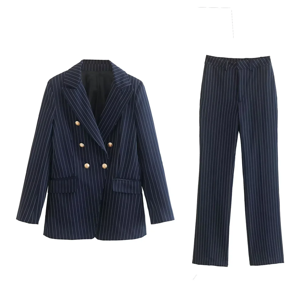 PB&ZA Women's Blazer Suits Autumn Clothes 2022 Formal Office Lady Double Breasted Striped Jacket Slim High Waist Pants 8151424
PB&ZA Women's Blazer Suits Autumn Clothes 2022 Formal Office Lady Double Breasted Striped Jacket Slim High Waist Pants 8151424