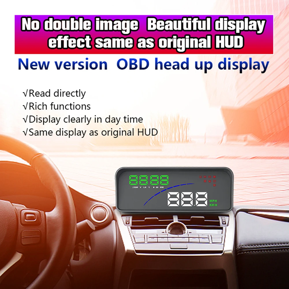 

1X P9 автомобильный проекционный дисплей HD проекционный дисплей OBDII OBD2 умная цифровая проекция и воспроизведение P9 проекционный дисплей моду...