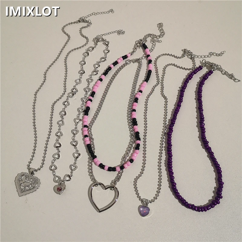 Kpop Silver Color LOVE Heart Pendant Choker Chain Necklace for Women Wedding Grunge Aesthetic Jewelry Gifts EMO Y2K Accessories
Kpop Silver Color LOVE Heart Pendant Choker Chain Necklace for Women Wedding Grunge Aesthetic Jewelry Gifts EMO Y2K Accessories