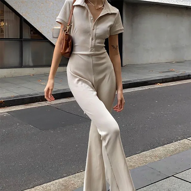 Women Jumpsuit Short Sleeve Backless Wide Legs Casual Pants Romper High Streetwear
Women Jumpsuit Short Sleeve Backless Wide Legs Casual Pants Romper High Streetwear