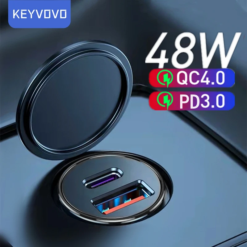 Автомобильное зарядное устройство с USB 48 Вт быстрая зарядка QC 4 0 3 FCP SCP AFC PD