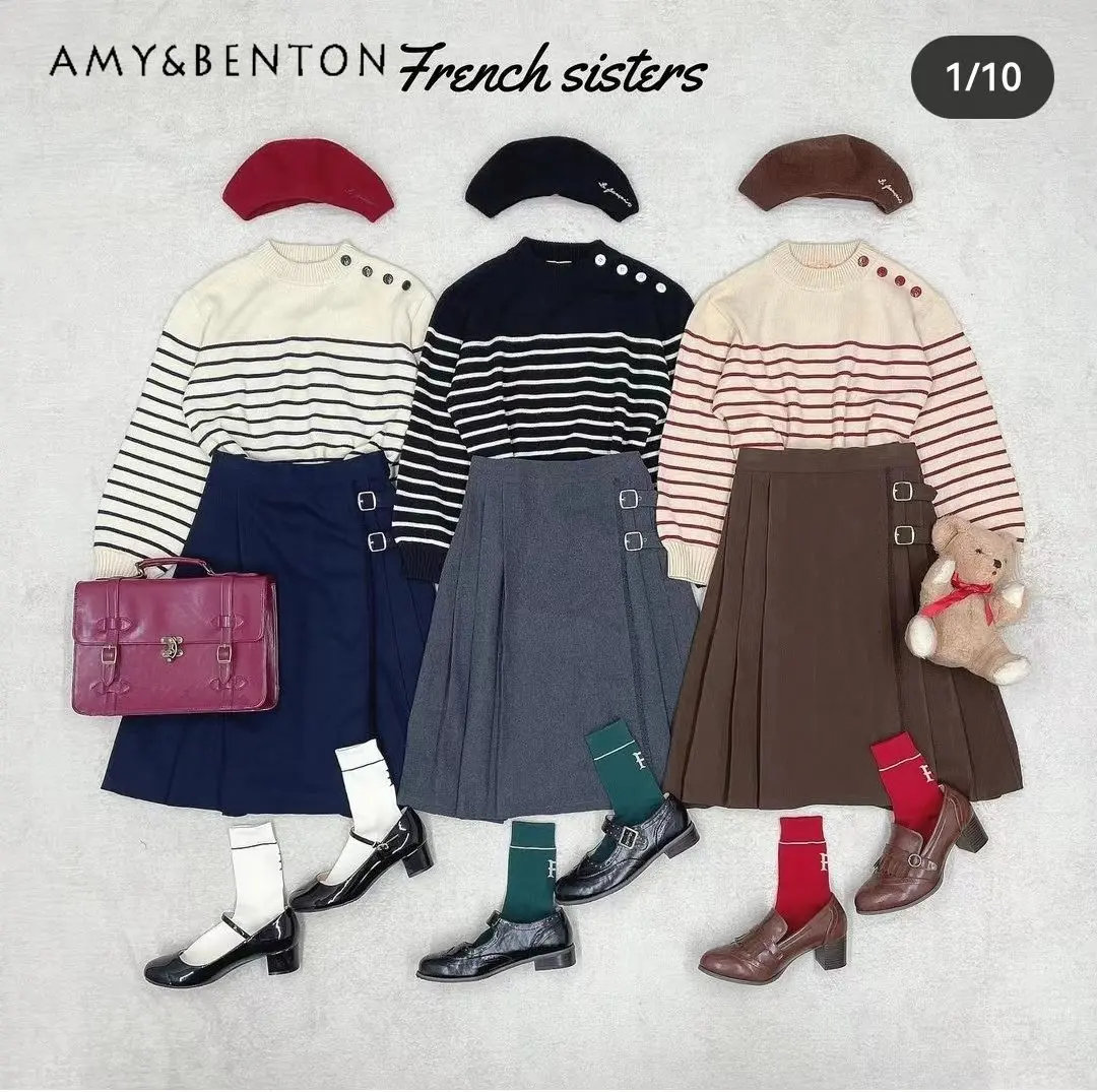 2023 New Spring Autumn Striped Sweater Japanese Style Pullover Sweater Fashion Women's Knitted Sweater
2023 New Spring Autumn Striped Sweater Japanese Style Pullover Sweater Fashion Women's Knitted Sweater