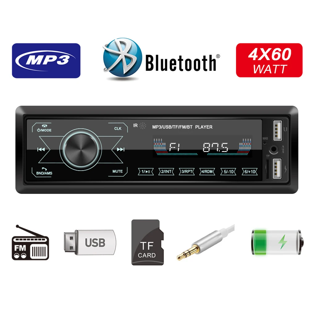 Car Bluetooth MP3 Player Music Player Radio Stereo M10 12V With USB Port Phone Charging Touch Screen AUX-in With Remote Control
Car Bluetooth MP3 Player Music Player Radio Stereo M10 12V With USB Port Phone Charging Touch Screen AUX-in With Remote Control