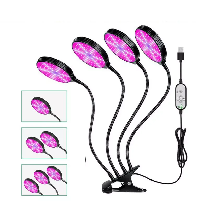 DC5V USB LED plant Grow Light 4 head flower Red Blue light Phytolamps Timer 15W 60W Desktop Clip Phyto Lamps Flowers Grow Box c1
DC5V USB LED plant Grow Light 4 head flower Red Blue light Phytolamps Timer 15W 60W Desktop Clip Phyto Lamps Flowers Grow Box c1