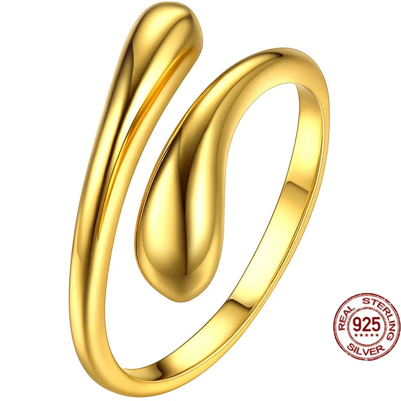 Silver Ring with Smooth Surface and Simple Water Drop Bridal Wedding 
Silver Ring with Smooth Surface and Simple Water Drop Bridal Wedding
