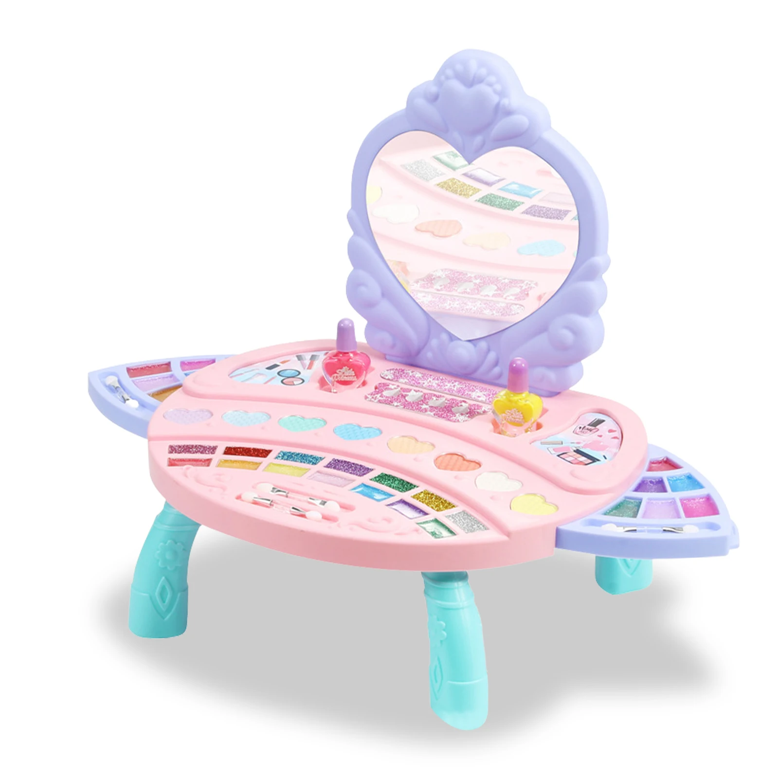Makeup Kit For Girls Princess Real Washable Cosmetic Pretend Play Toys Real Non-Toxic Dressing Table Makeup Palette With Mirror
Makeup Kit For Girls Princess Real Washable Cosmetic Pretend Play Toys Real Non-Toxic Dressing Table Makeup Palette With Mirror