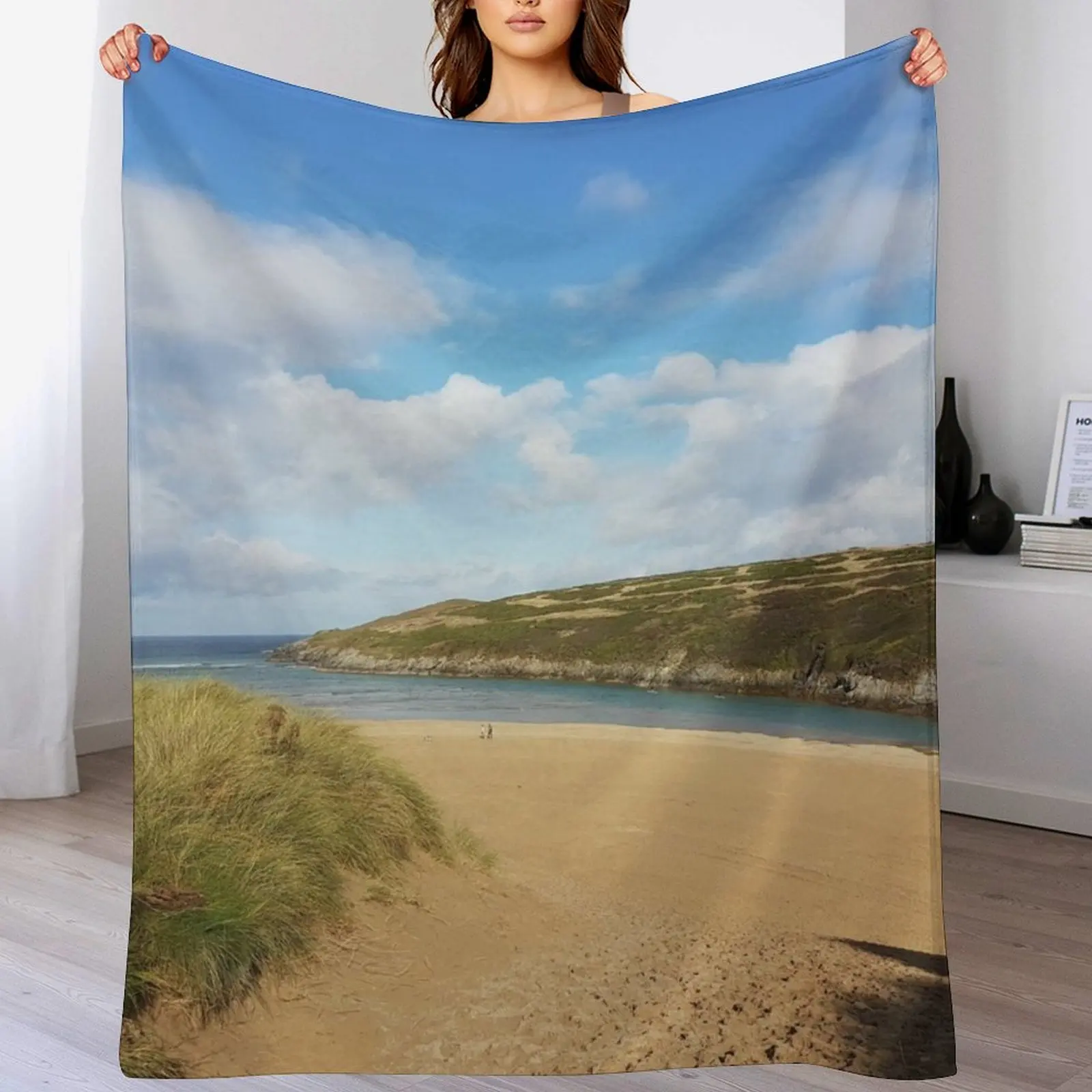 Crantock Beach одеяло Cornwall для дивана тонкий спальный мешок движущиеся одеяла