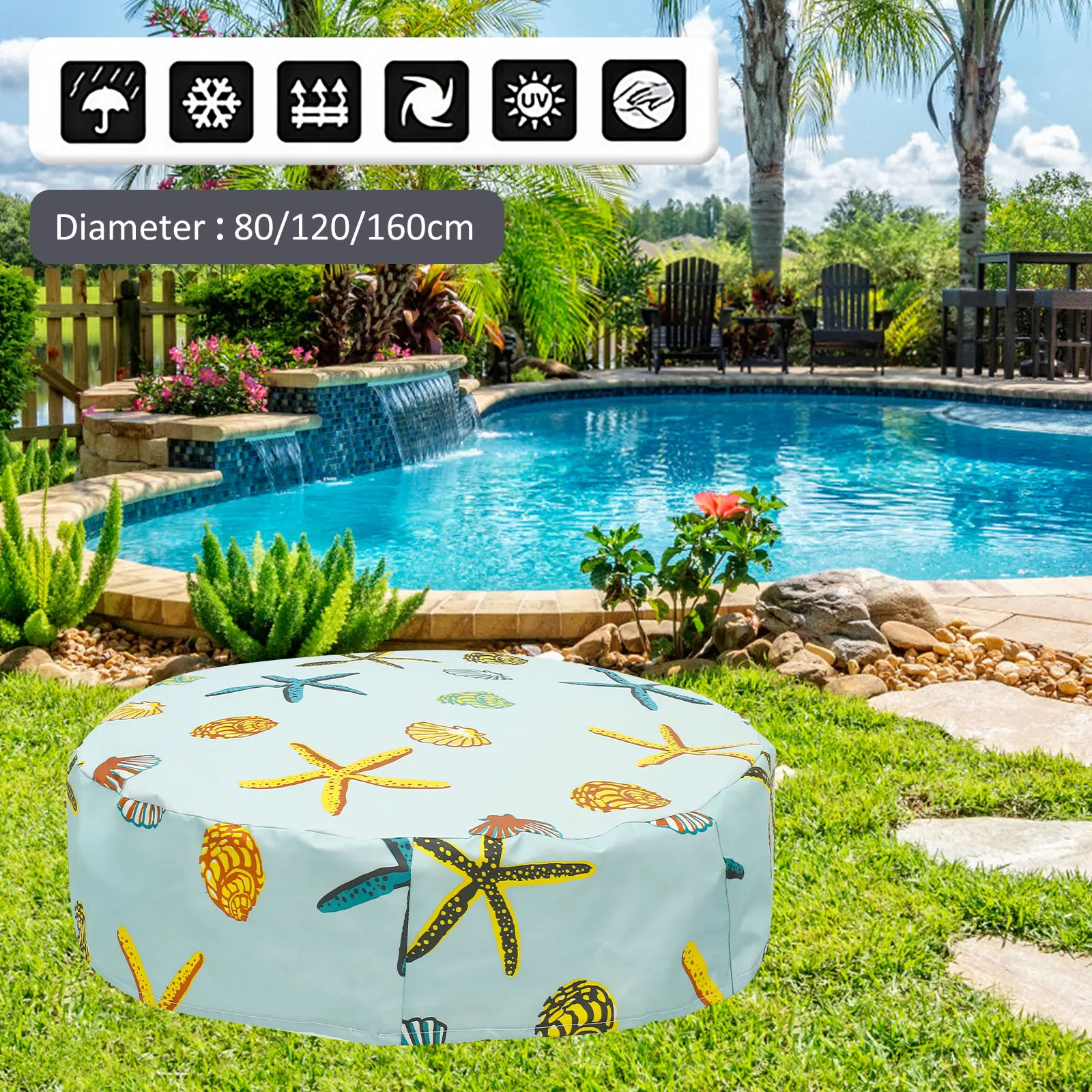 Dog Pet Bath Pool Cover Foldable Round Dog Swimming Pool Cover with Drawstring Waterproof UV Resistant Kiddie Pool Cover Machine
Dog Pet Bath Pool Cover Foldable Round Dog Swimming Pool Cover with Drawstring Waterproof UV Resistant Kiddie Pool Cover Machine