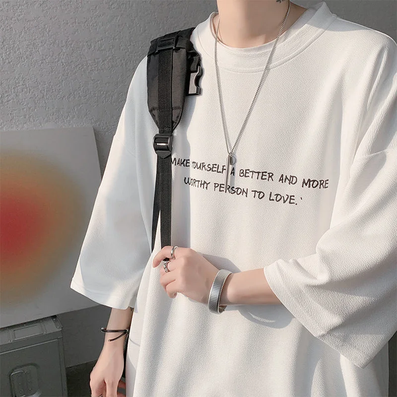 Hybskr uomo estate Vintage T shirt lettera grafica Harajuku Casual Tshirt per uomo 2022 New Oversize Man Tees top a tre quarti
Hybskr uomo estate Vintage T shirt lettera grafica Harajuku Casual Tshirt per uomo 2022 New Oversize Man Tees top a tre quarti