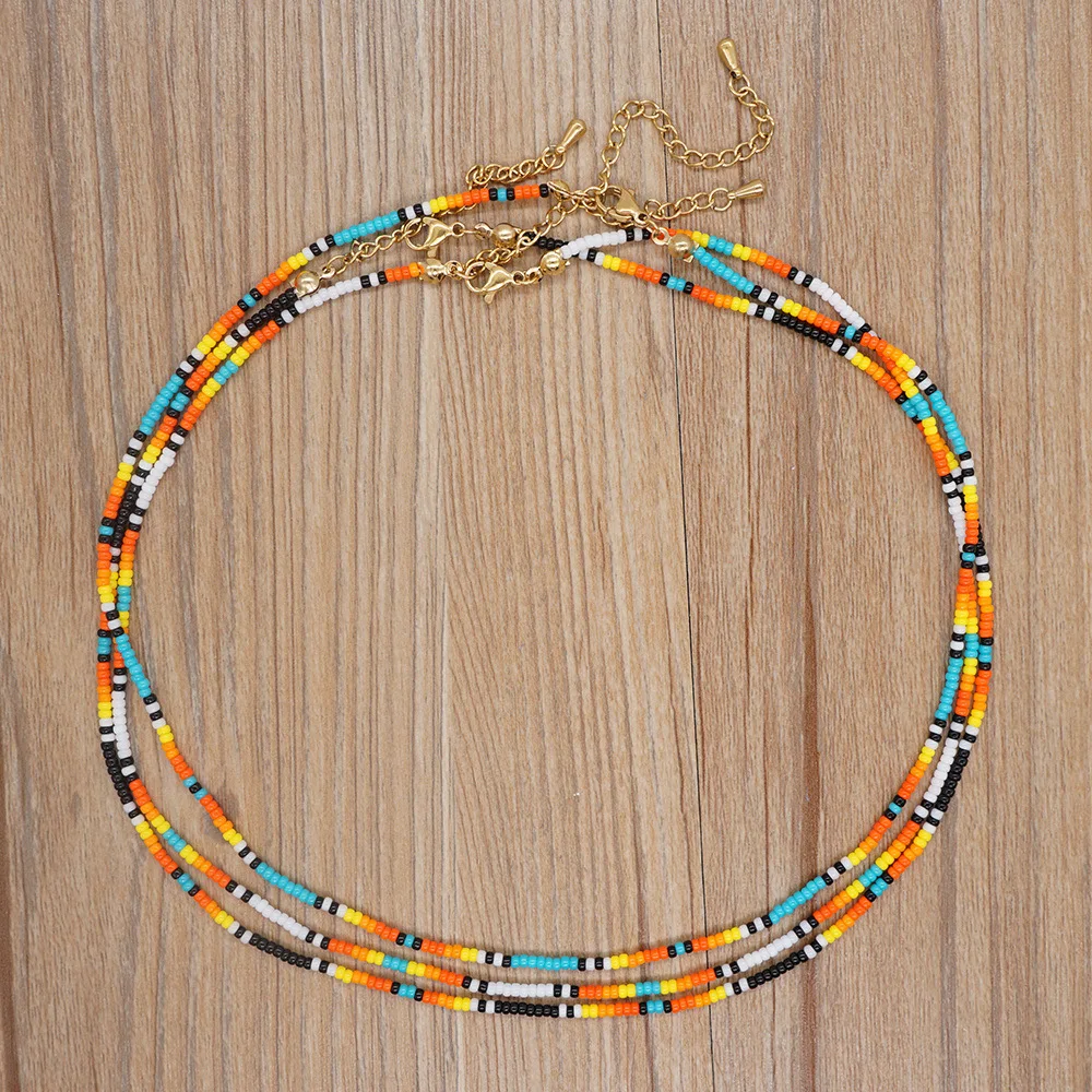 Красочное ожерелье бисер миюки, женское украшение, длинное ожерелье для женщин, трендовая Подарочная цепочка на шею 2022 
Красочное ожерелье бисер миюки, женское украшение, длинное ожерелье для женщин, трендовая Подарочная цепочка на шею 2022