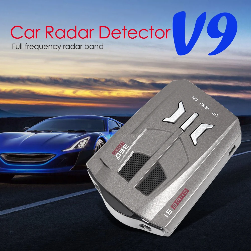 

V9 Car Radar Detector English Russian LED Display Auto Vehicle Speed Voice Alert Warning Speed Control X K Ka Band Car Detector