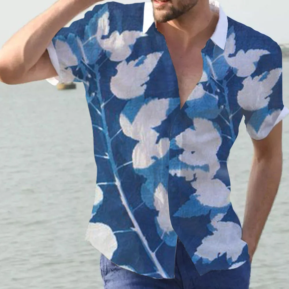 2022 New Summer Fashion Men Short Sleeve Shirt Printing Patchwork Lapel Single Breasted Loose Leisure Shirt For Daily Beach
2022 New Summer Fashion Men Short Sleeve Shirt Printing Patchwork Lapel Single Breasted Loose Leisure Shirt For Daily Beach