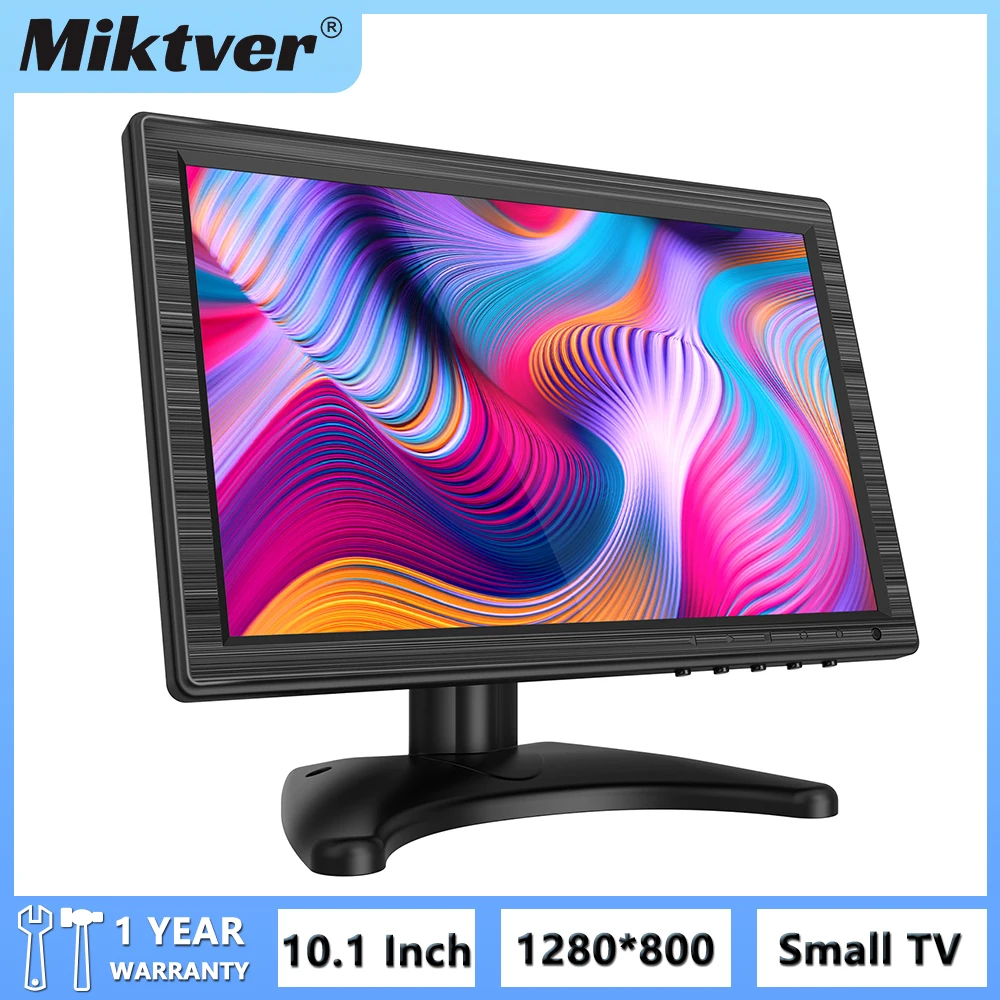 Miktver MK10-4 Portable Computer Monitor 10.1 Inch HD 1280*800 IPS Screen with HDMI VGA Inputs 50%NTSC Small TV 300CD Brightness
Miktver MK10-4 Portable Computer Monitor 10.1 Inch HD 1280*800 IPS Screen with HDMI VGA Inputs 50%NTSC Small TV 300CD Brightness