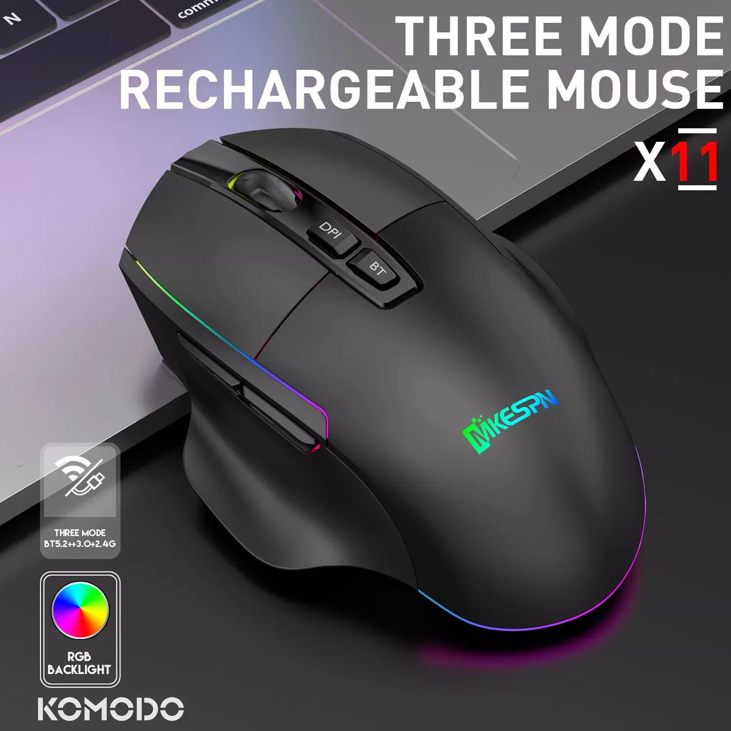 2 mode Wireless Mouse Bluetooth 2.4G RGB Rechargeable Mouse Wireless Computer Silent Mause Ergonomic Gaming Mouse For Laptop PC
2 mode Wireless Mouse Bluetooth 2.4G RGB Rechargeable Mouse Wireless Computer Silent Mause Ergonomic Gaming Mouse For Laptop PC