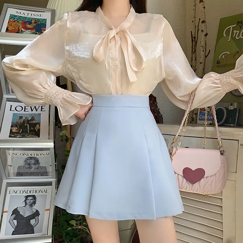 Sannian Women Skirt 2022 New Spring And Summer High Waist Pleated Skirts Ladies Clothes Girls Lolita Costume
Sannian Women Skirt 2022 New Spring And Summer High Waist Pleated Skirts Ladies Clothes Girls Lolita Costume