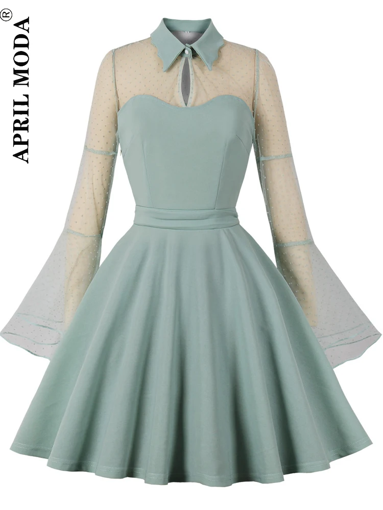 Halloween Flare Runway Mini Dress Costume Long Sleeve Blue Sundress Kawaii See Through Mesh Embroidery Retro Vintage Swing Dress
Halloween Flare Runway Mini Dress Costume Long Sleeve Blue Sundress Kawaii See Through Mesh Embroidery Retro Vintage Swing Dress