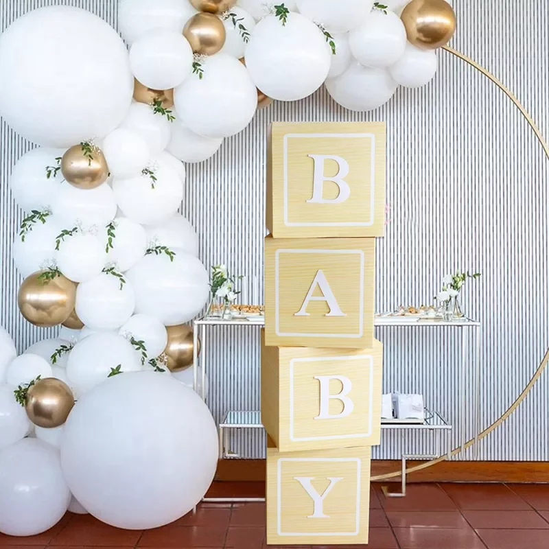 Baby Shower Balloon Box Wood Grain Alphabet Boxes Boy Girl Baby Shower Decorations Kids 1st Birthday Party Favors Wedding Decor
Baby Shower Balloon Box Wood Grain Alphabet Boxes Boy Girl Baby Shower Decorations Kids 1st Birthday Party Favors Wedding Decor