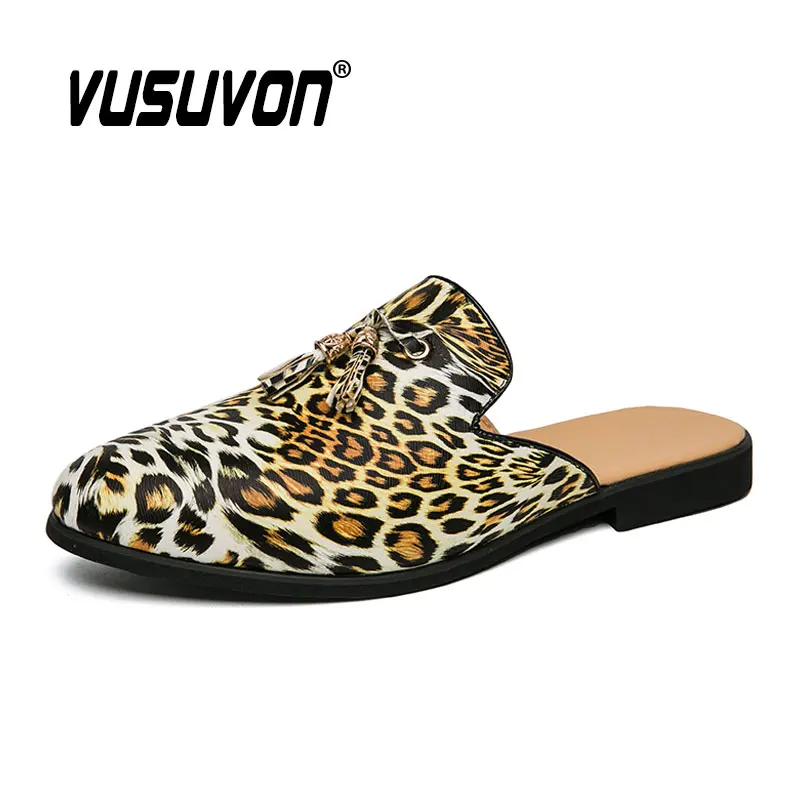 Leopard Print Slippers For Men Fashion Loafers Indoor Home Slides Spring Slip On Soft Comfortable PU Leather Flats Shoes
Leopard Print Slippers For Men Fashion Loafers Indoor Home Slides Spring Slip On Soft Comfortable PU Leather Flats Shoes