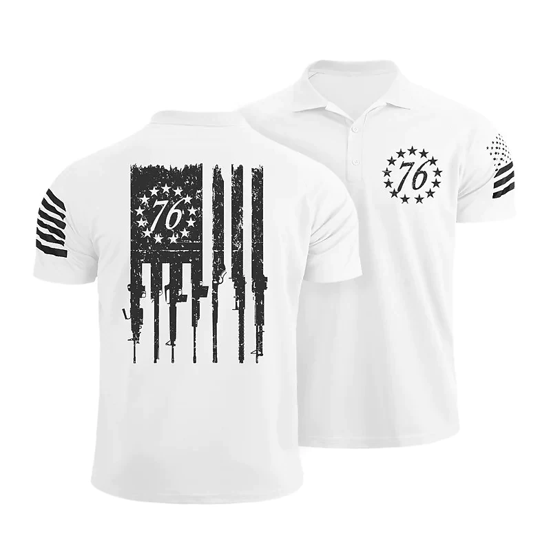 Мужская рубашка-поло с принтом, коротким рукавом и пуговицами
Мужская рубашка-поло с принтом, коротким рукавом и пуговицами