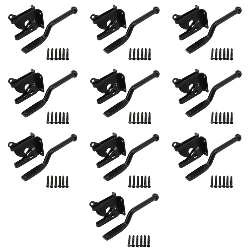 JFBL Hot 10X Self Locking Gate Latch Automatic Gravity Lever Fence Gate Lock For Wood Fence Gate Door Latches Steel Black
JFBL Hot 10X Self Locking Gate Latch Automatic Gravity Lever Fence Gate Lock For Wood Fence Gate Door Latches Steel Black