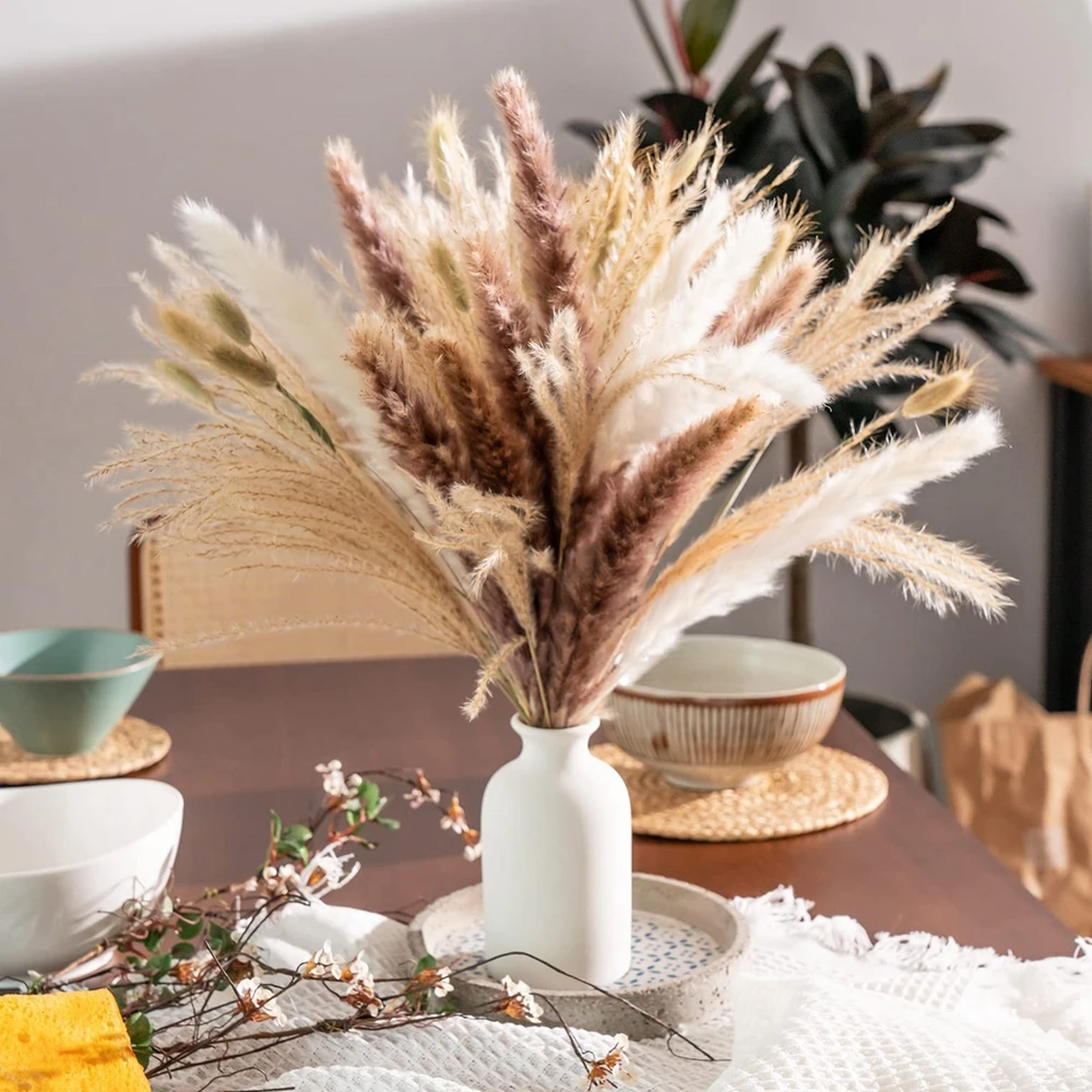 80pcs Artificial Flowers Pampas Natural Dried Flower Bouquet For Boho Home Decor Garden Wedding Decoracion Vase Ornaments
80pcs Artificial Flowers Pampas Natural Dried Flower Bouquet For Boho Home Decor Garden Wedding Decoracion Vase Ornaments