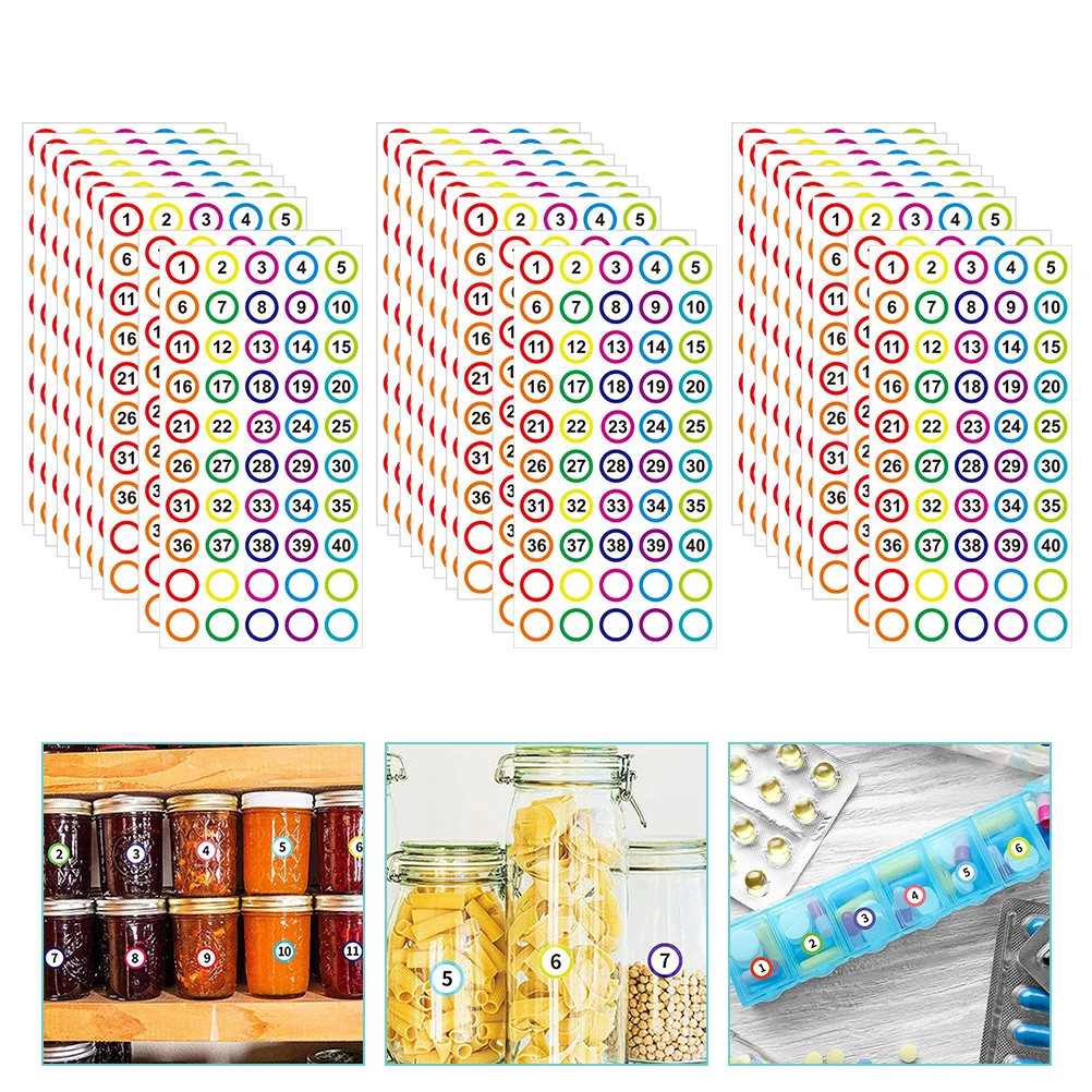 10 Sheets Number Stickers Round Pasters House Decals Impresora Home Colored Dot 1-40 Applique
10 Sheets Number Stickers Round Pasters House Decals Impresora Home Colored Dot 1-40 Applique