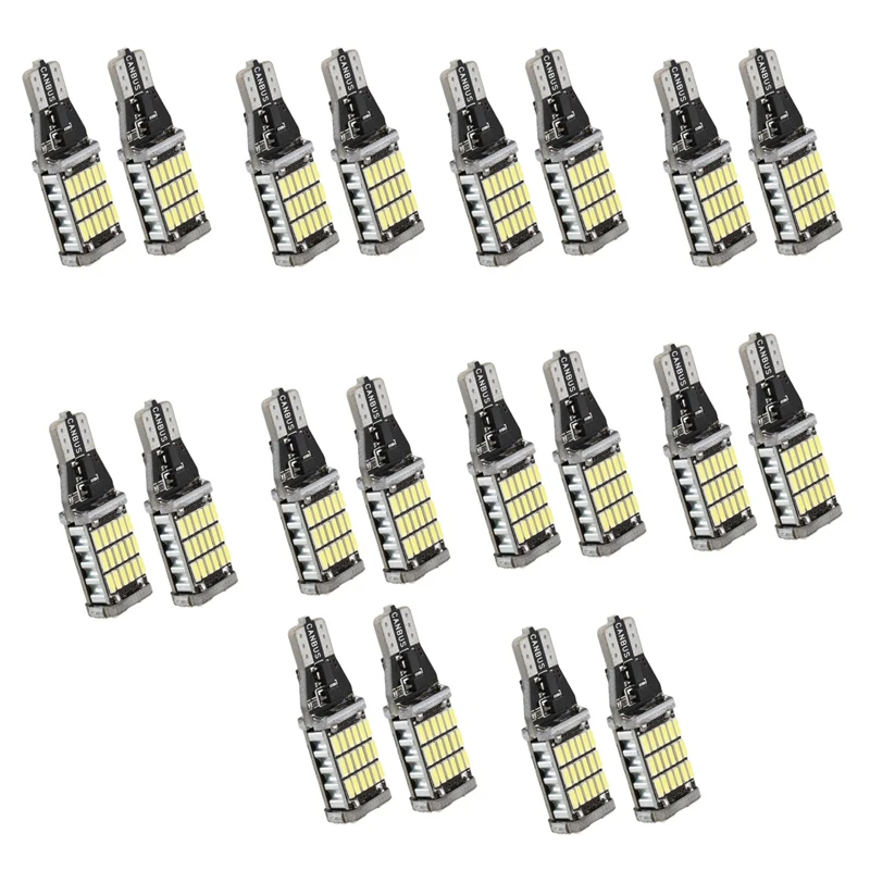 20X T15 W16W 45 SMD 4014 светодиодные автомобильные лампы заднего хода 6000K белый
20X T15 W16W 45 SMD 4014 светодиодные автомобильные лампы заднего хода 6000K белый