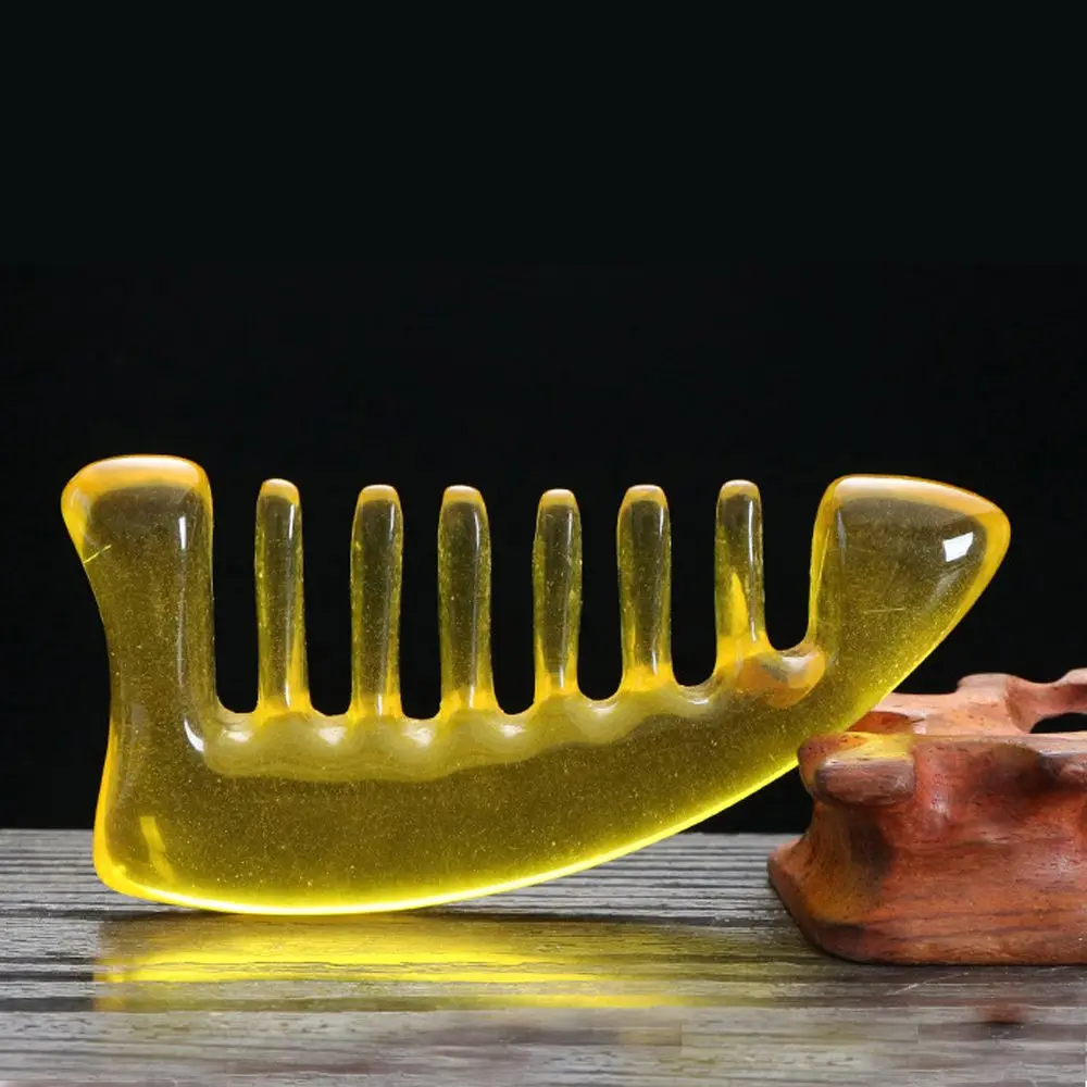 Resin Scalp Massage Comb Anti-Hair Loss Anti-Static Comb Facial Gua Sha Massage Unblock Meridians Large Tooth Comb 
Resin Scalp Massage Comb Anti-Hair Loss Anti-Static Comb Facial Gua Sha Massage Unblock Meridians Large Tooth Comb