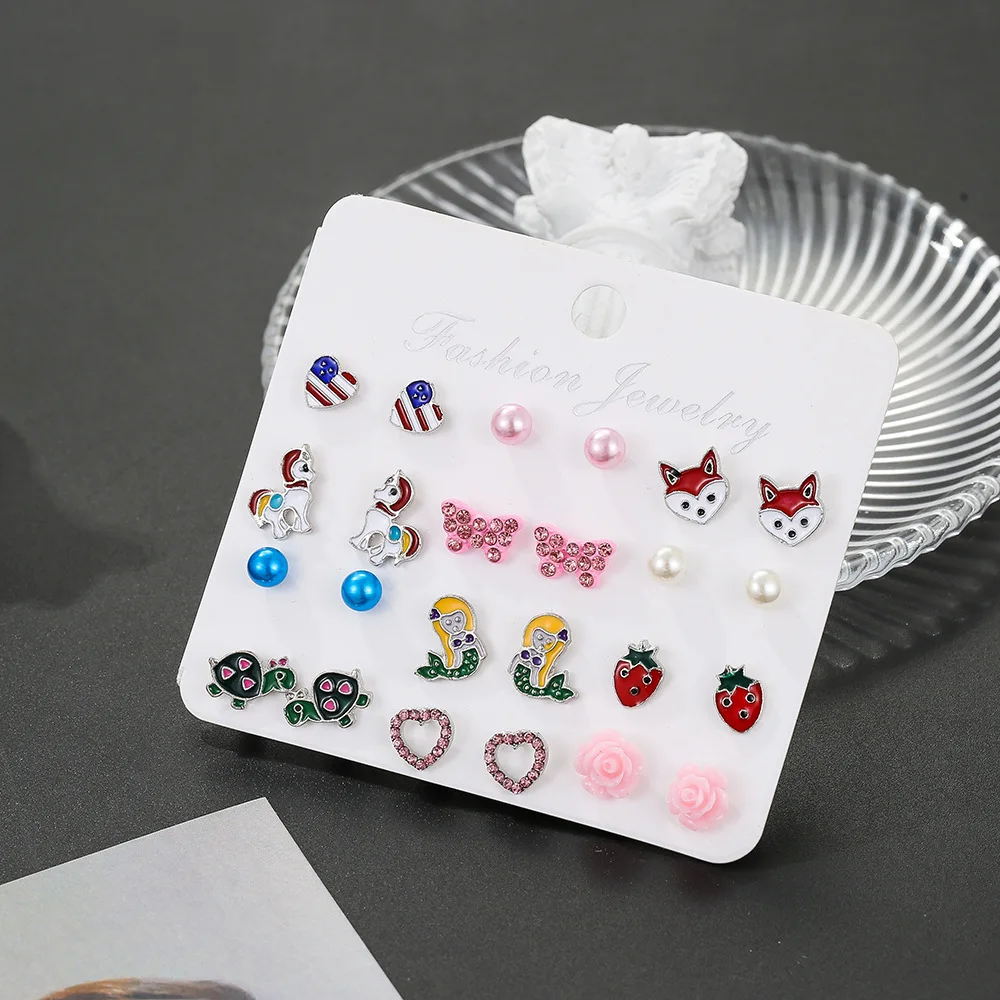 Mixed Fashion Rainbow Xmas Gifts for Girls Kids Super Cute Earring Sets Crystal Colorful Stud Earrings Mermaid Unicorn Earrings
Mixed Fashion Rainbow Xmas Gifts for Girls Kids Super Cute Earring Sets Crystal Colorful Stud Earrings Mermaid Unicorn Earrings
