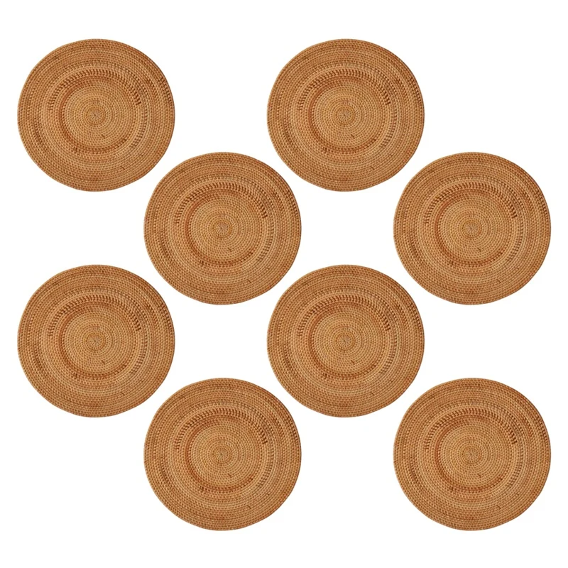 8X Rattan Woven Placemats,Table Mats,Non Slip Heat Resistant Place Mat,Wicker Placemat,Trivets For Hot Dishes Round
8X Rattan Woven Placemats,Table Mats,Non Slip Heat Resistant Place Mat,Wicker Placemat,Trivets For Hot Dishes Round