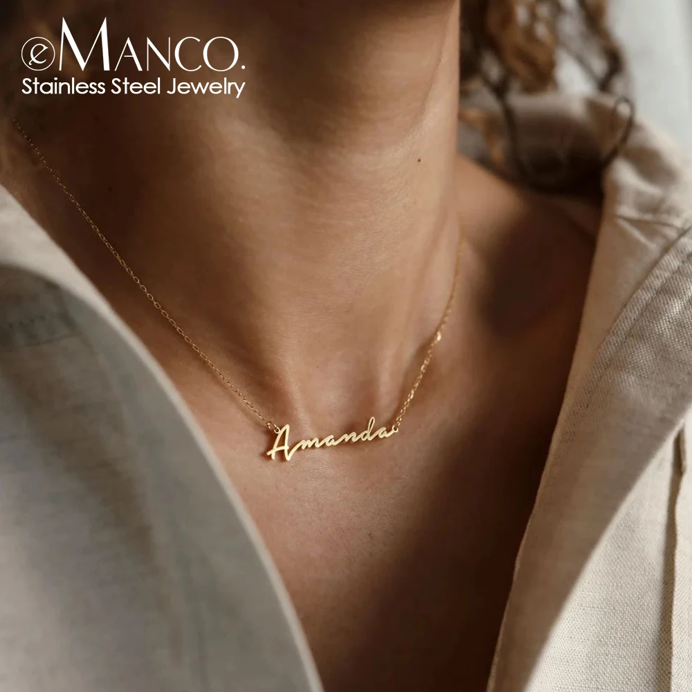 eManco Custom Stainless Steel Name Necklace Personalized Letter Pendant Gift Direct Anniversary Gift
eManco Custom Stainless Steel Name Necklace Personalized Letter Pendant Gift Direct Anniversary Gift