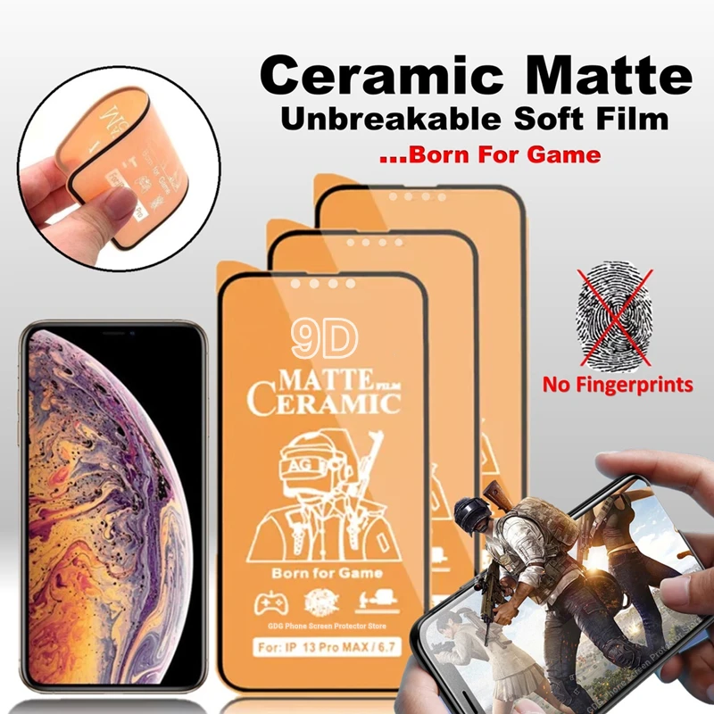 Matte Soft Ceramic Film for IPhone 12 13 Pro Max Mini 6 S 8 7 Plus Frosted Screen Protectors for IPhone 11 PRO XS MAX X XR SE 3
Matte Soft Ceramic Film for IPhone 12 13 Pro Max Mini 6 S 8 7 Plus Frosted Screen Protectors for IPhone 11 PRO XS MAX X XR SE 3