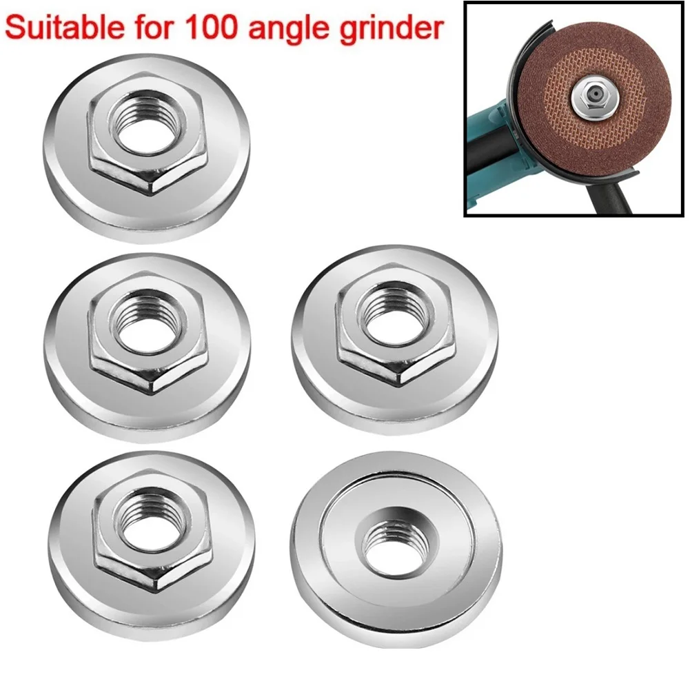 

5PCS 30mm Hex Nut M10 Screw Thread Stainless Steel Nut Replacement For 100 Type Angle Grinder Chuck Locking Plate Quick Clamp